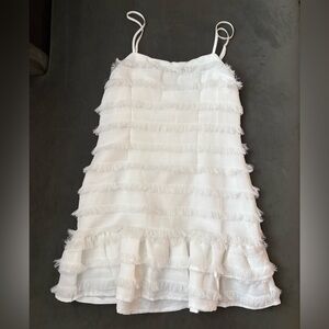 Princess Polly White Ruffle Mini Dress